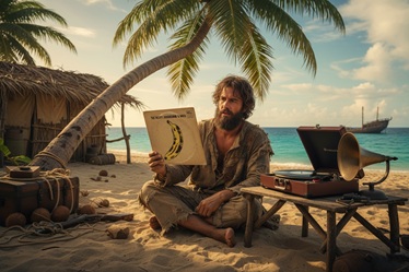 100 albumov za samotni otok