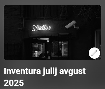 Inventura julij-avgust 2025